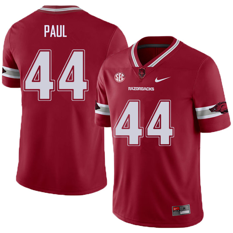Men #44 Josh Paul Arkansas Razorback College Football Alternate Jerseys Sale-Cardinal